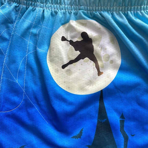 🥍 Mens Spooky Fun Full Moon Lacrosse Unlimited LAX Shorts-Medium - Picture 4 of 10